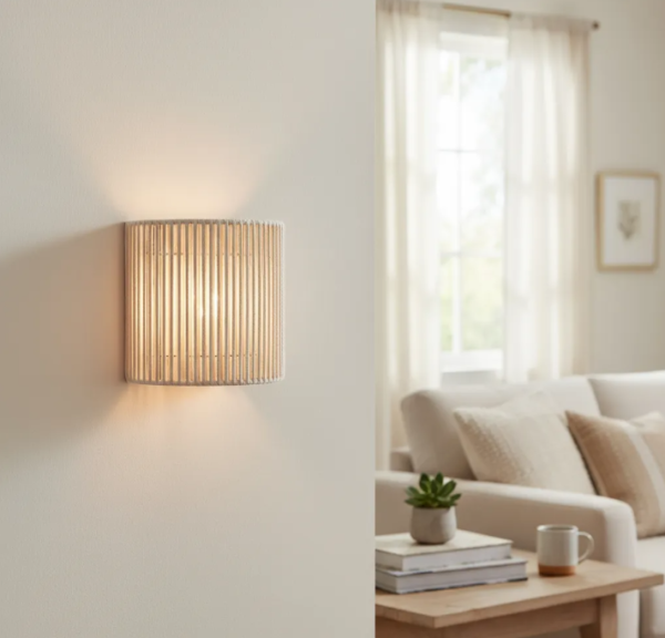 APLIQUE INTERIOR MODELO AXIS - APLIQUE 20X20 CM - HILO PROPILENO BLANCO