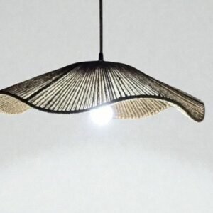 LAMPARA COLGANTE MODELO ORBITA -  DIAMETRO 40 CM - HILO YUTE NATURAL