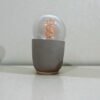 COPA GRIS LAMPARA DE MESA MODELO COPA - DIAMETRO 9 CM X 9CM ALTO - CEMENTO GRIS