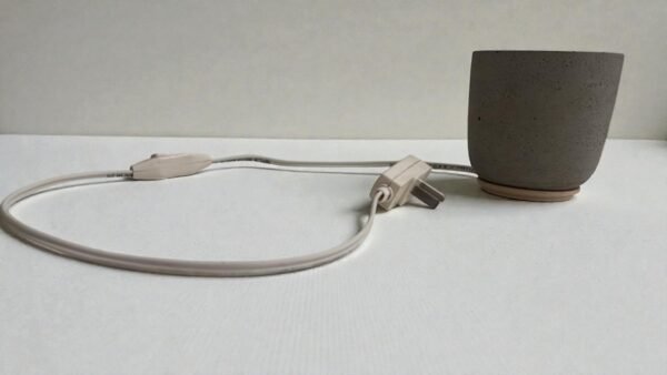 COPA GRIS 3 LAMPARA DE MESA MODELO COPA - DIAMETRO 9 CM X 9CM ALTO - CEMENTO GRIS