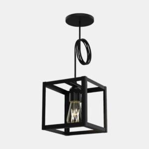 LAMPARA COLGANTE MODELO CU-BO 1 LUZ  -  NEGRO