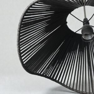 LAMPARA COLGANTE MODELO ORBITA -  DIAMETRO 40 CM - HILO PROPILENO NEGRO