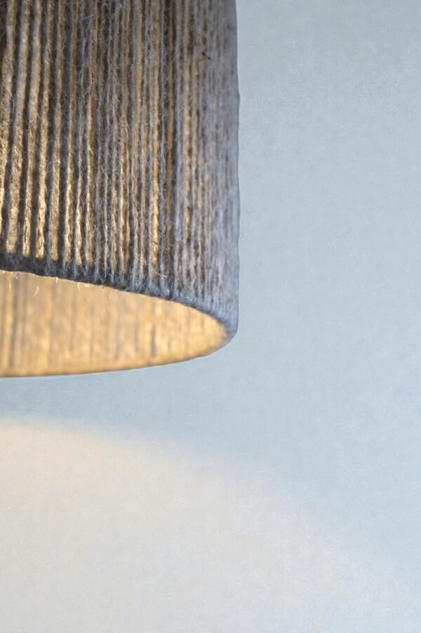 LAMPARA COLGANTE MODELO NEXO - CIRCULAR 40CM X 18CM ALTO - HILO YUTE NATURAL