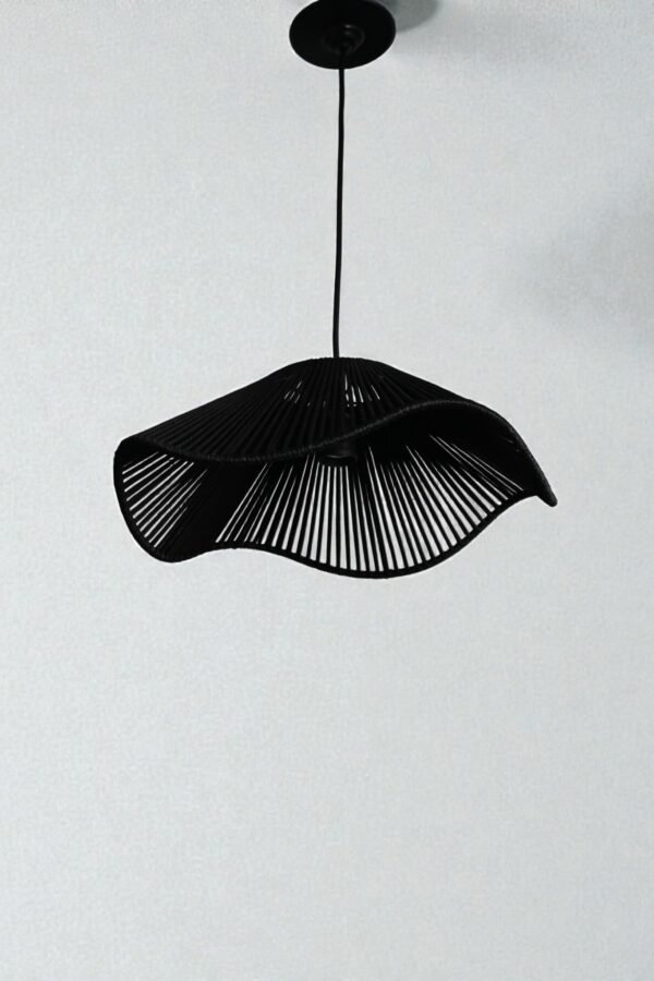 LAMPARA COLGANTE MODELO ORBITA -  DIAMETRO 40 CM - HILO PROPILENO NEGRO