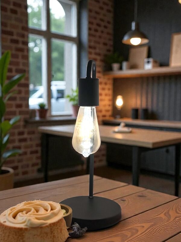 LAMPARA DE MESA MODELO JI INDUSTRIAL -  NEGRO