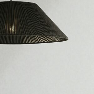 LAMPARA COLGANTE MODELO VECTOR -  DIAMETRO 50 CM - HILO PROPILENO NEGRO