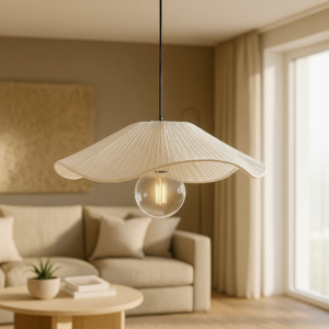 LAMPARA COLGANTE MODELO ORBITA -  DIAMETRO 40 CM - HILO PROPILENO BLANCO