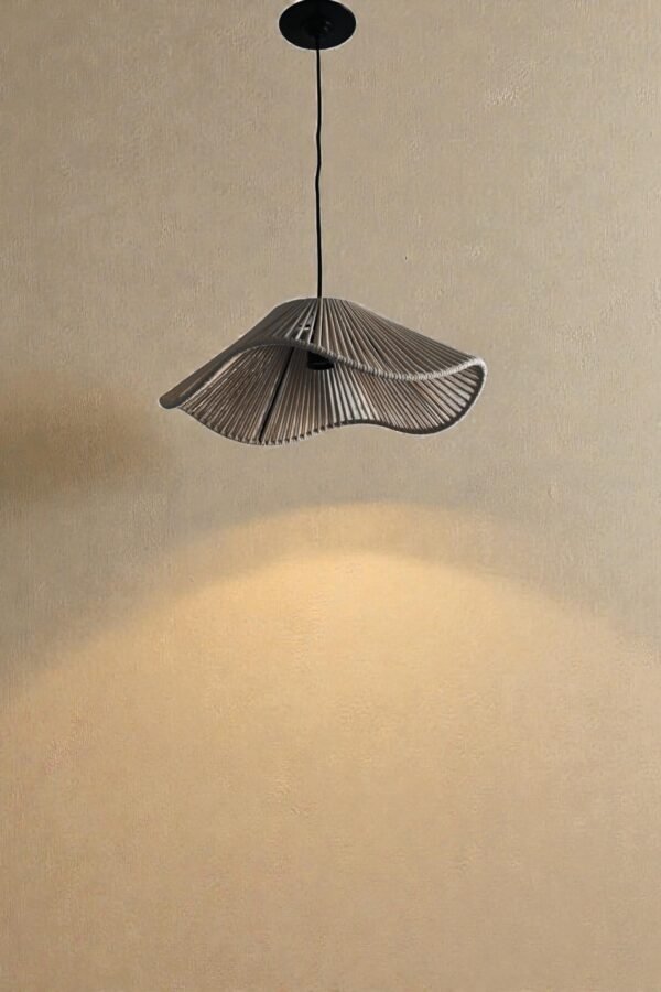 LAMPARA COLGANTE MODELO ORBITA -  DIAMETRO 40 CM - HILO PROPILENO BEIGE