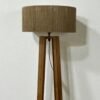 LAMPARA DE PIE MODELO NORDICA -  1,60 MTS  C/ARMAZON DIAMETRO 40 CM - MADERA + HILO YUTE NATURAL
