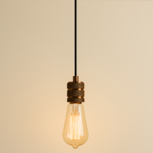 LAMPARA COLGANTE MODELO GALA SIMPLE - ESTILO  - METAL BRONCE