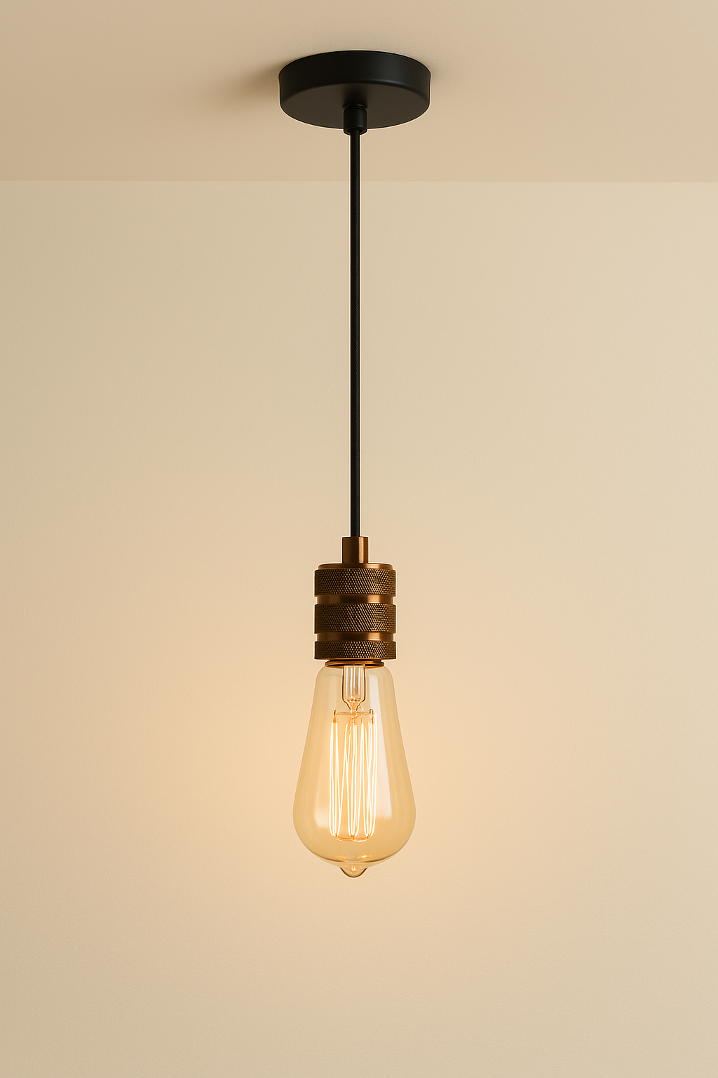 LAMPARA COLGANTE MODELO GALA SIMPLE - ESTILO  - METAL BRONCE