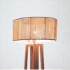 LAMPARA DE PIE MODELO NORDICA -  1,60 MTS  C/ARMAZON DIAMETRO 40 CM - MADERA + HILO  POLIPROPILENO BEIGE