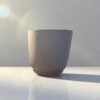 LAMPARA DE MESA MODELO COPA -  DIAMETRO 9 CM X 9CM ALTO - CEMENTO BLANCO